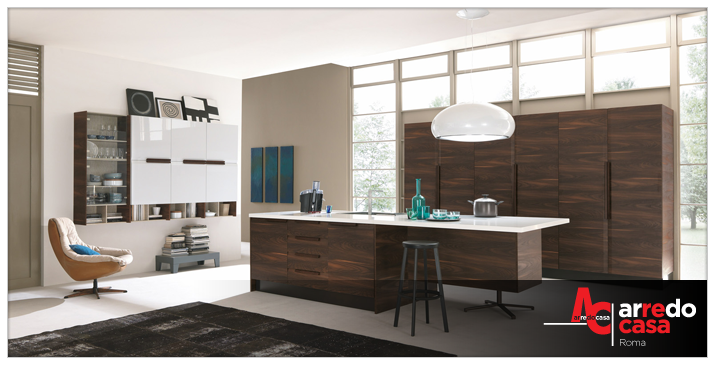 Cucine con finiture effetto legno